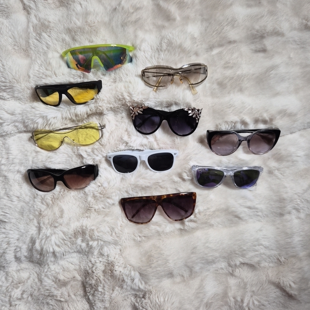 Womens Sunglasses Bundle Lot Glam Retro Sporty Athleisure Athletic Streetwear ✨️